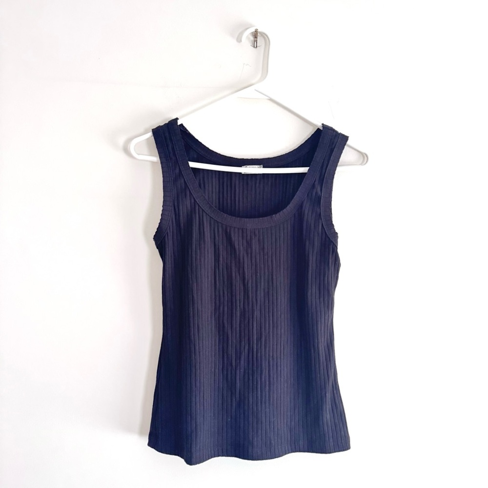 Free People Raw Edge Tank Top in Black - Size M